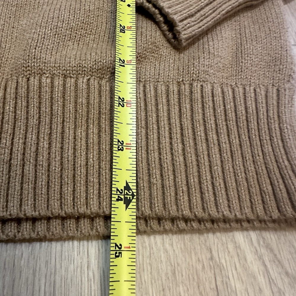 J.Crew Fair Isle Turtleneck Sweater Sz‎ Small Camel Brown Nordic Cotton Knit - Picture 5 of 8
